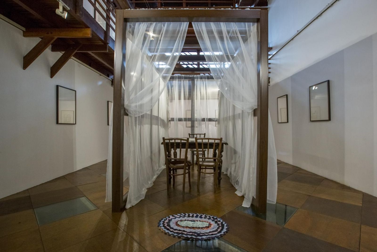 Naga’s “bird cage” where visitors could take part in his performance art element, answering questions about home