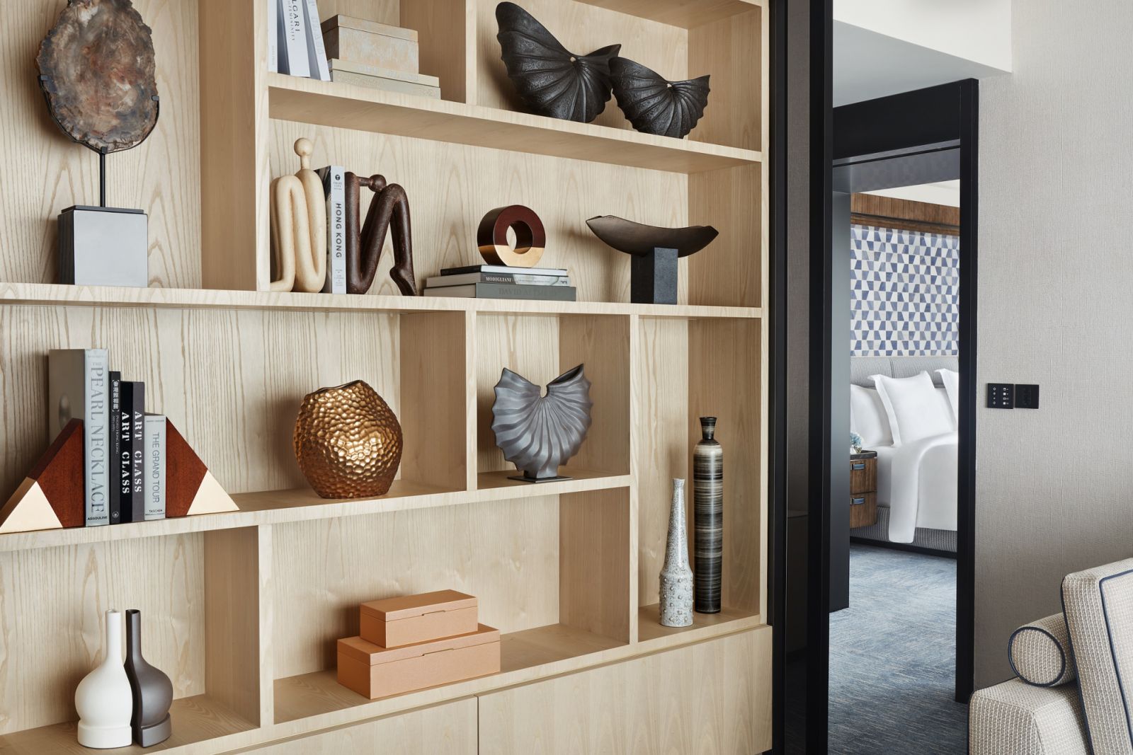 Superior Harbour-view room interior at Four Seasons Hong Kong