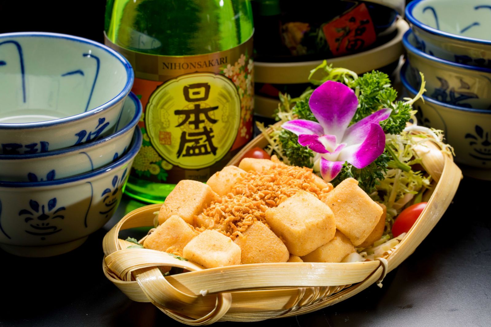 Crispy deep fried tofu