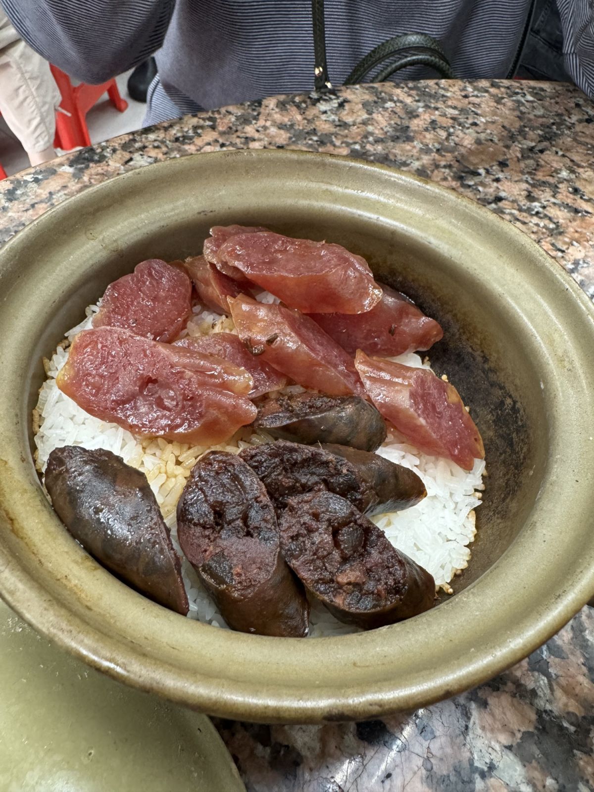 Chinese sausage clay pot rice