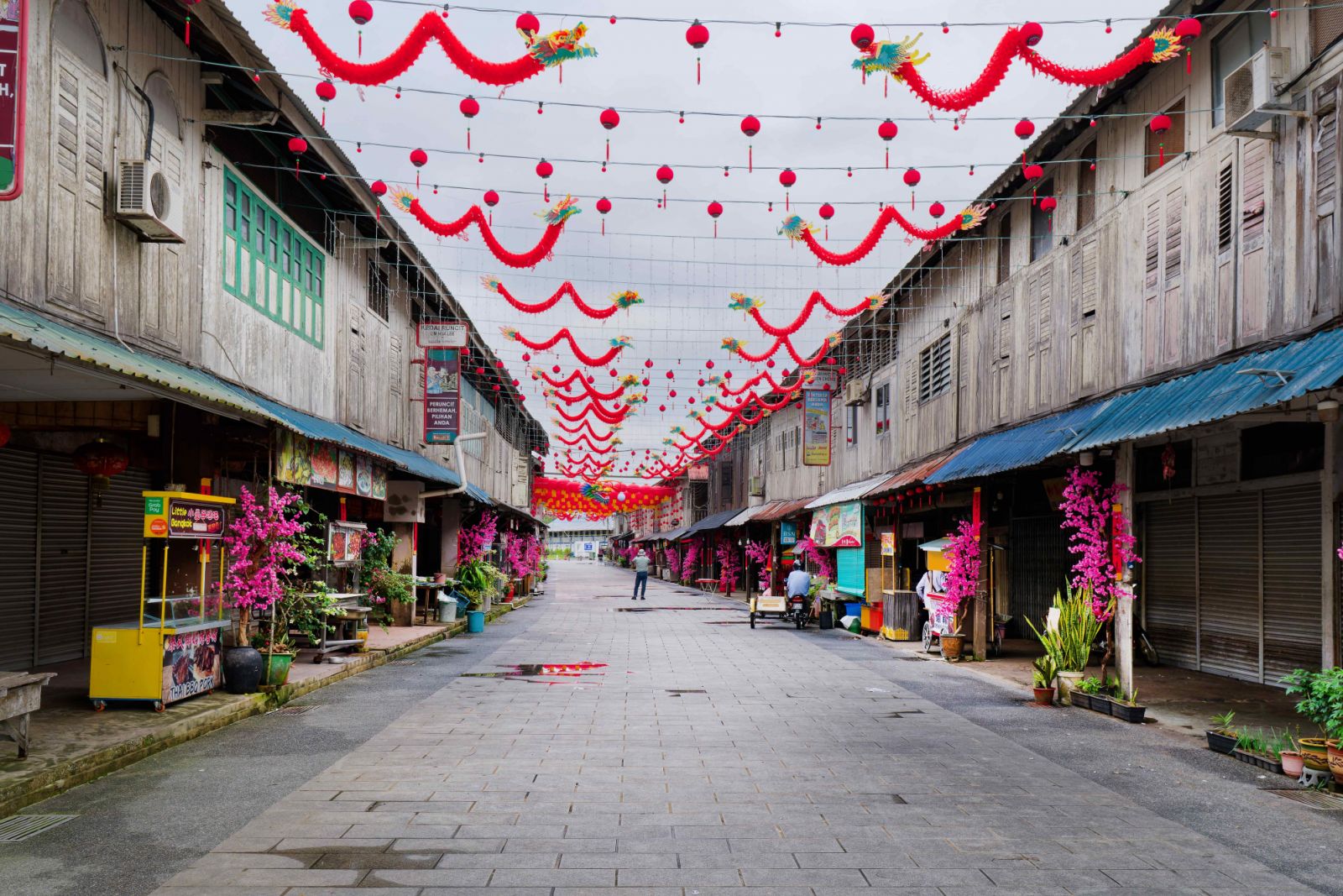 Shophouses that line the gold mining settlement of Siniawan, Sarawak