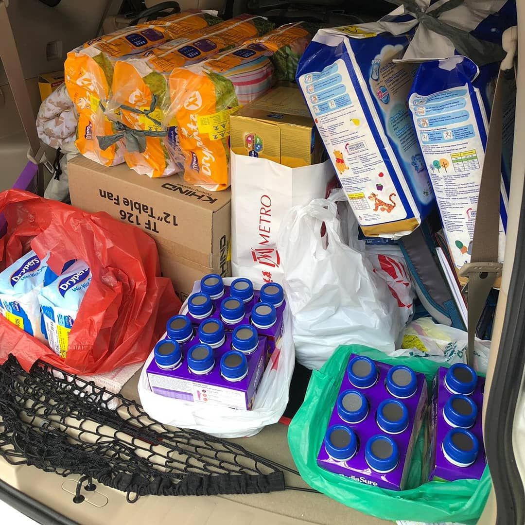 These items donated helped eight families in need p(Photo: Facebook/ The NeighbourAid Movement)