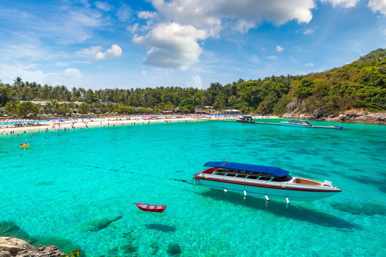Racha (Raya) island near Phuket island, Thailand in a summer day