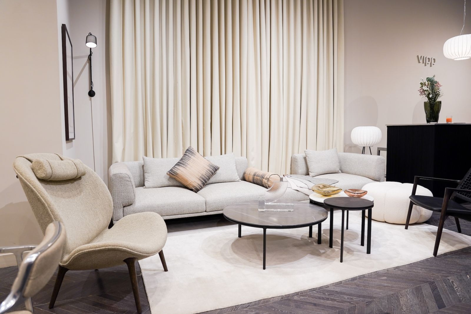 Soothing neutral tones at Vipp's new showroom in Shangri-La The Fort