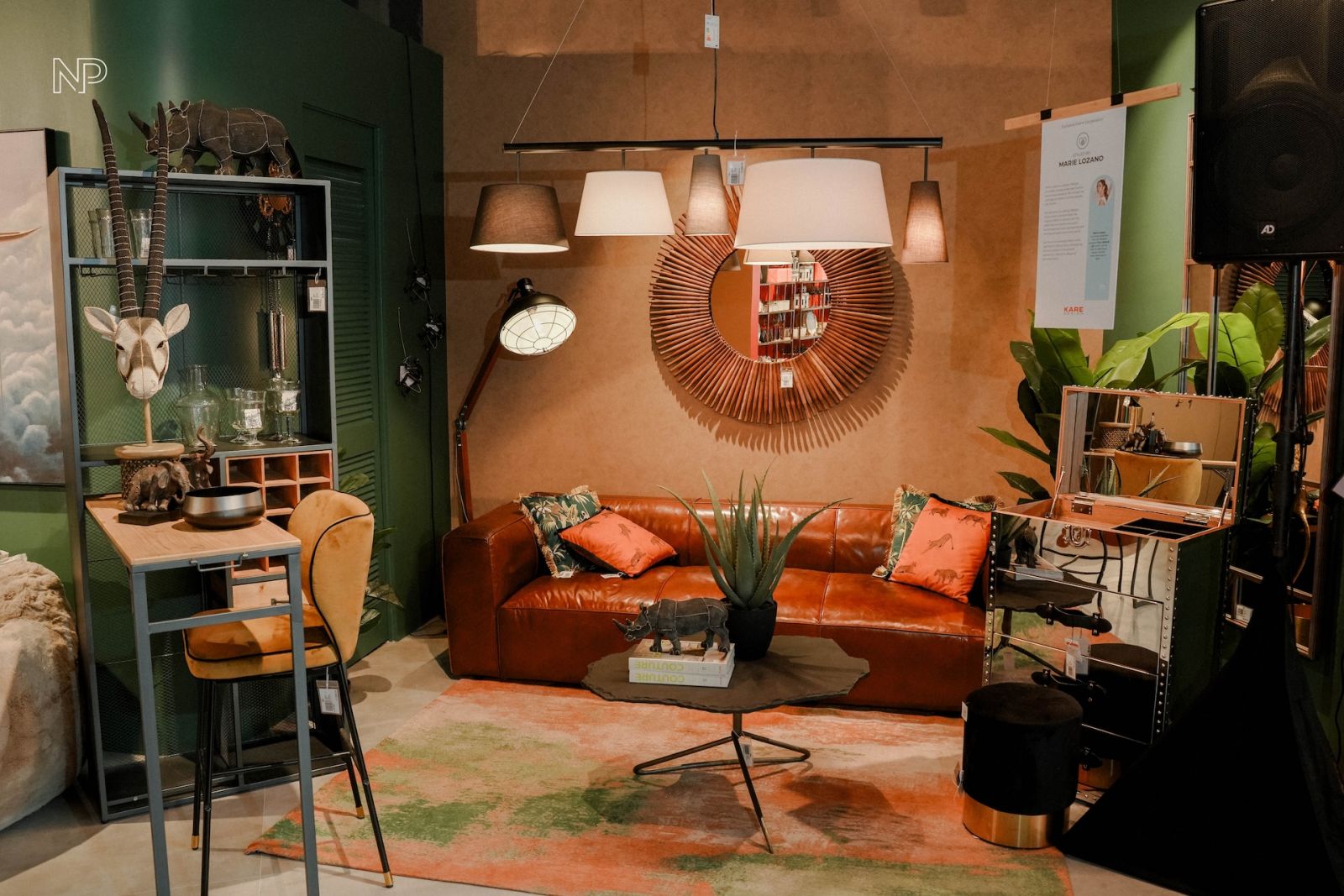 A living room designed by Marie Lozano for Kare's newest branch in Garden Towers, Makati