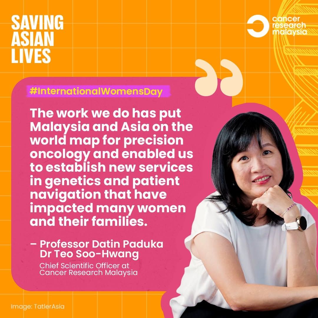 Teo was honoured for her efforts on International Women’s Day (Photo: Cancer Research Malaysia)
