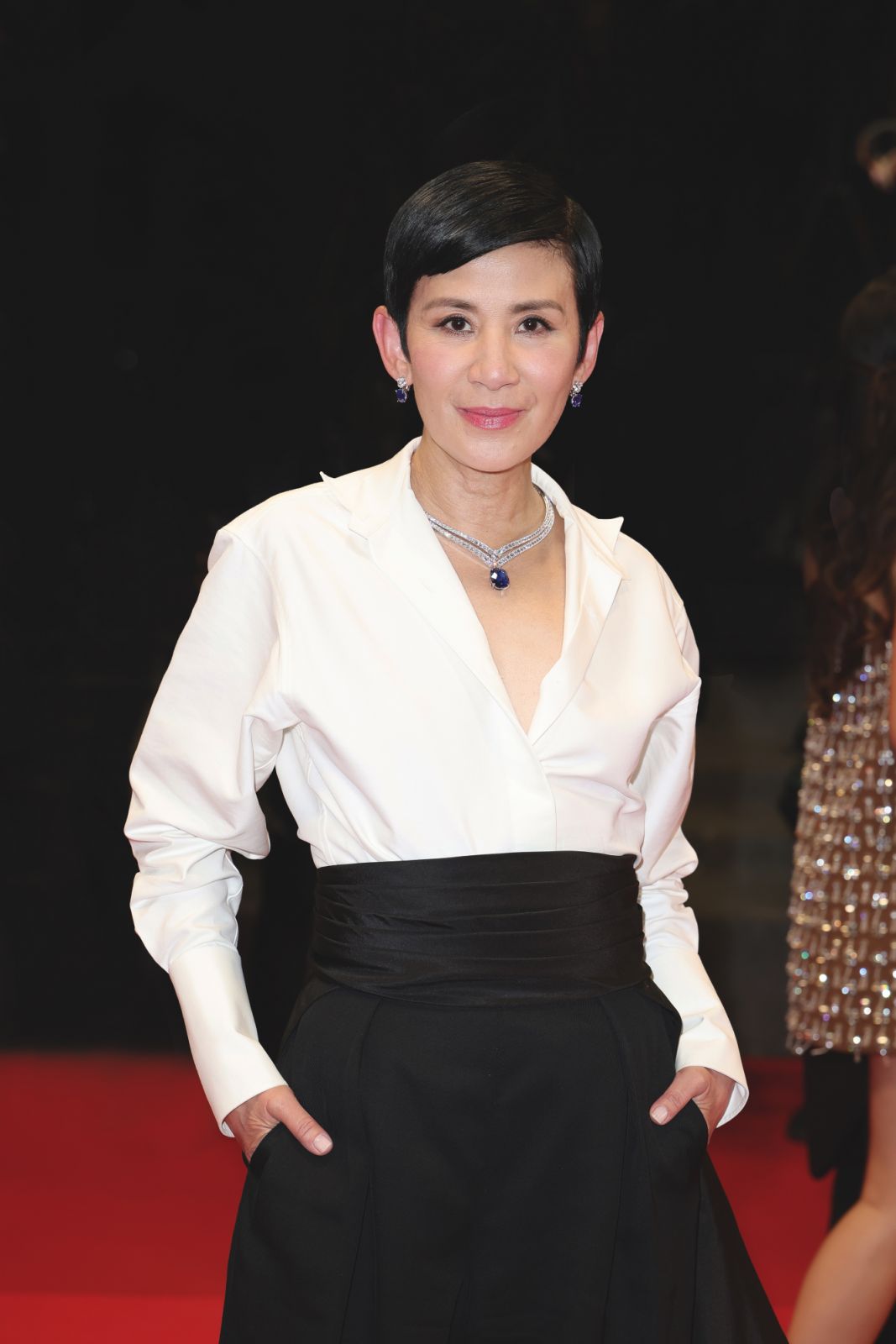 CANNES, FRANCE - MAY 24: Sandra Ng attends the "She's Got No Name" Red Carpet at the 77th annual Cannes Film Festival at Palais des Festivals on May 24, 2024 in Cannes, France. (Photo by Andreas Rentz/Getty Images)