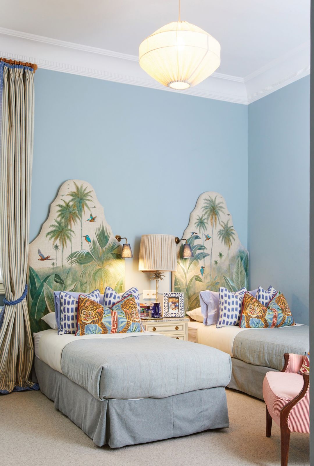 Hand-painted headboards designed by Ale Mora