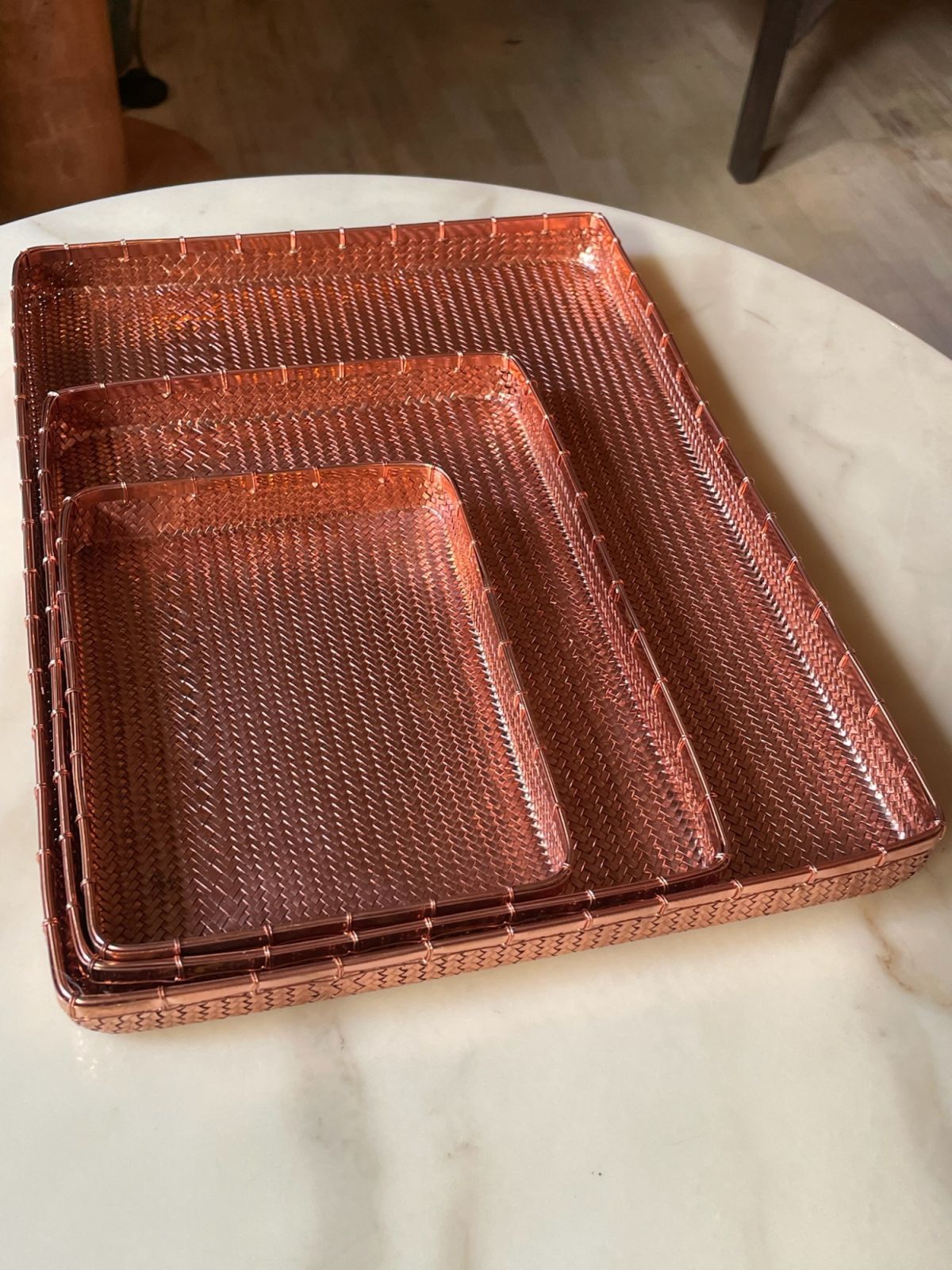 Woven herringbone vide-poche by Caro Wilson (Photo: Caro Wilson)