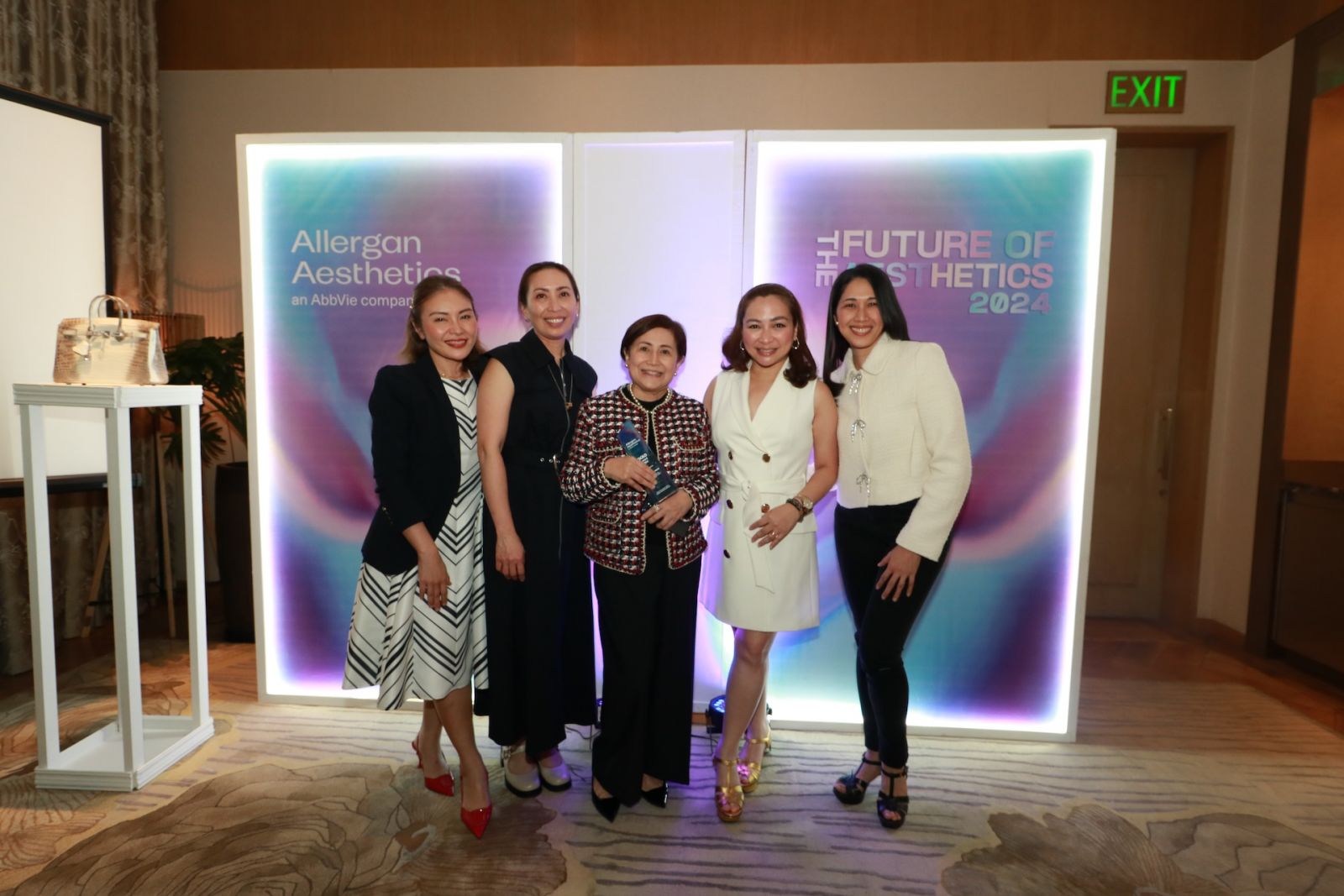 Belo Medical Group team receiving the prestigious Gold Award from Allergan Aesthetics