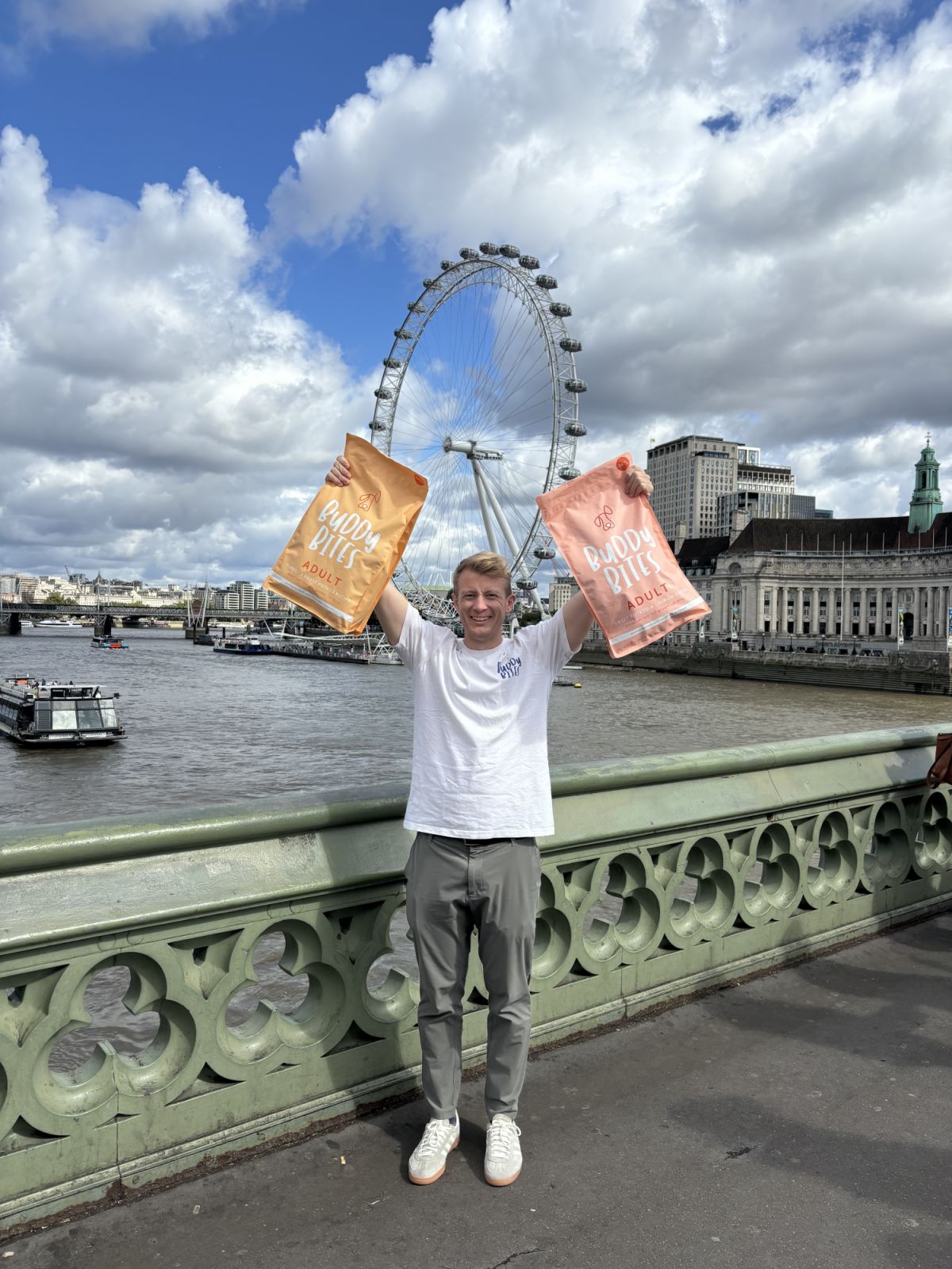 Hong Kong pet food startup Buddy Bites, co-founded by Tatler Gen.T Leader of Tomorrow 2023 Ryan Black (pictured), announces its expansion to the UK and a partnership with two local animal shelters (Photo: Buddy Bites)