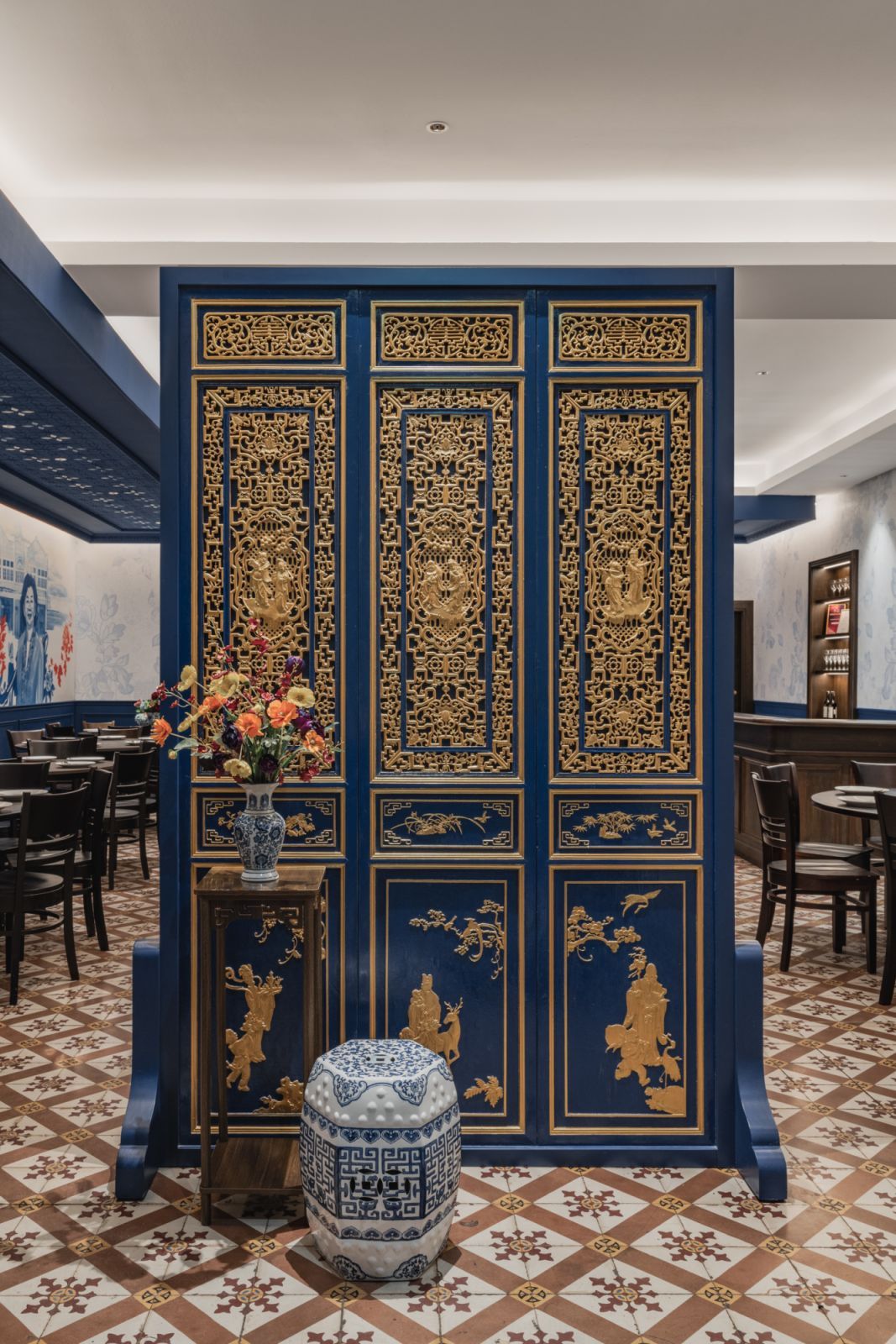Peranakan panels from the ‘Crazy Rich Asians’ movie set (Photo: The Space Storyteller)