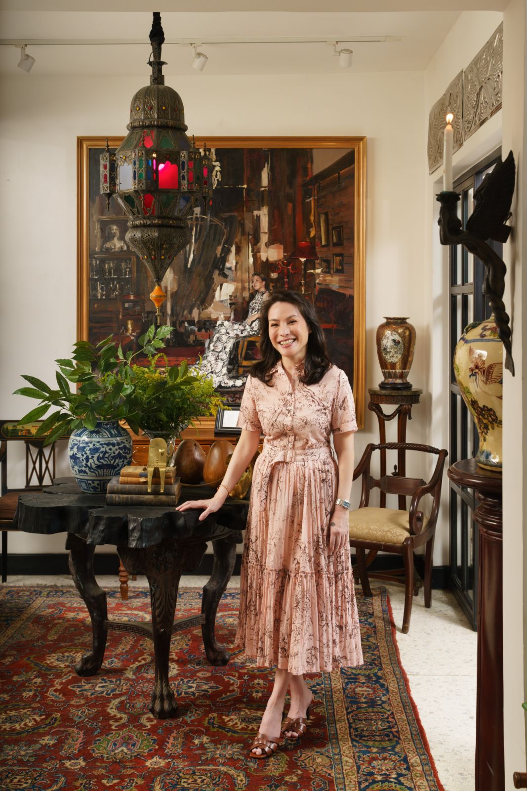 Ana de Ocampo standing at the foyer