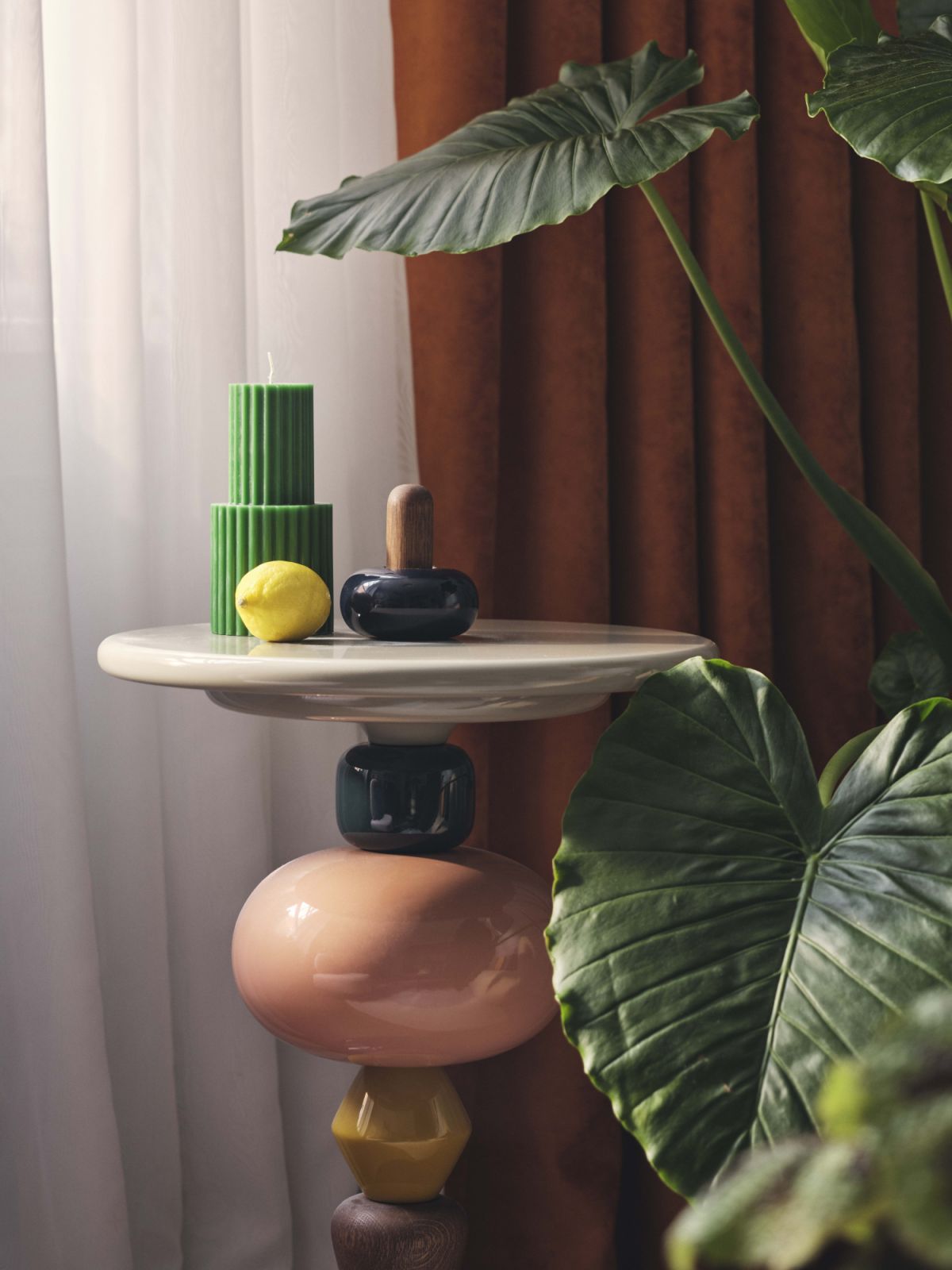 The Shuffle side table by Mia Hamborg is another playful element in the home (Photo: Nick Rochowski)