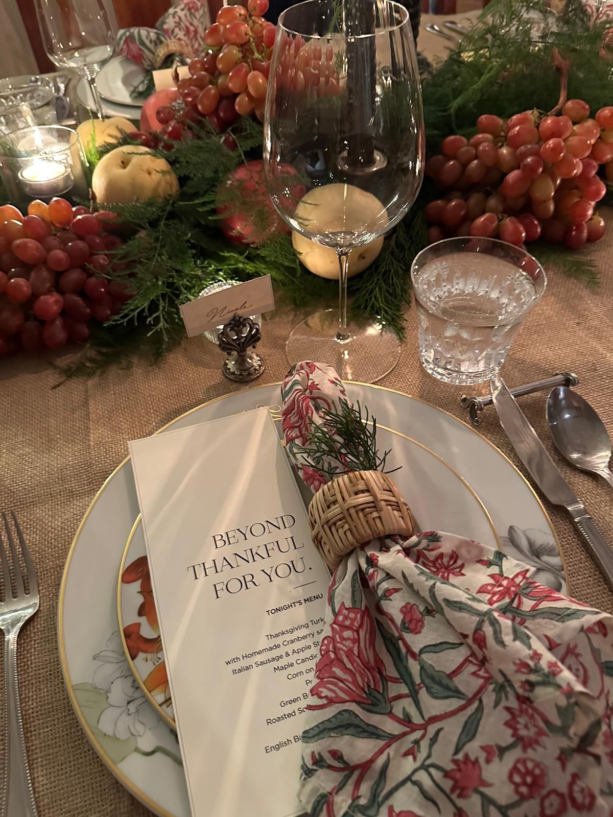 Nicole Whisenhunt's abundant tablescape