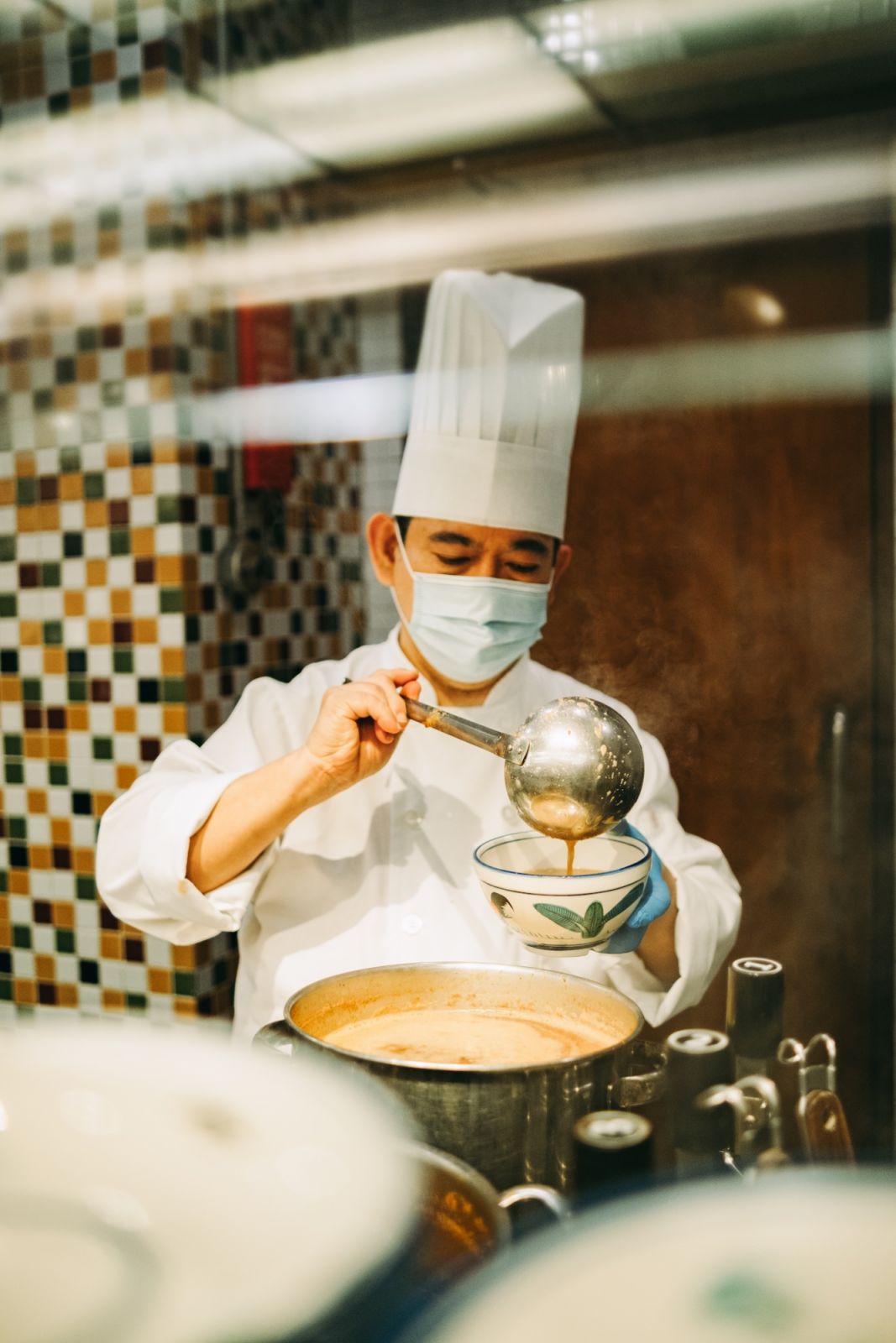 Live noodles station