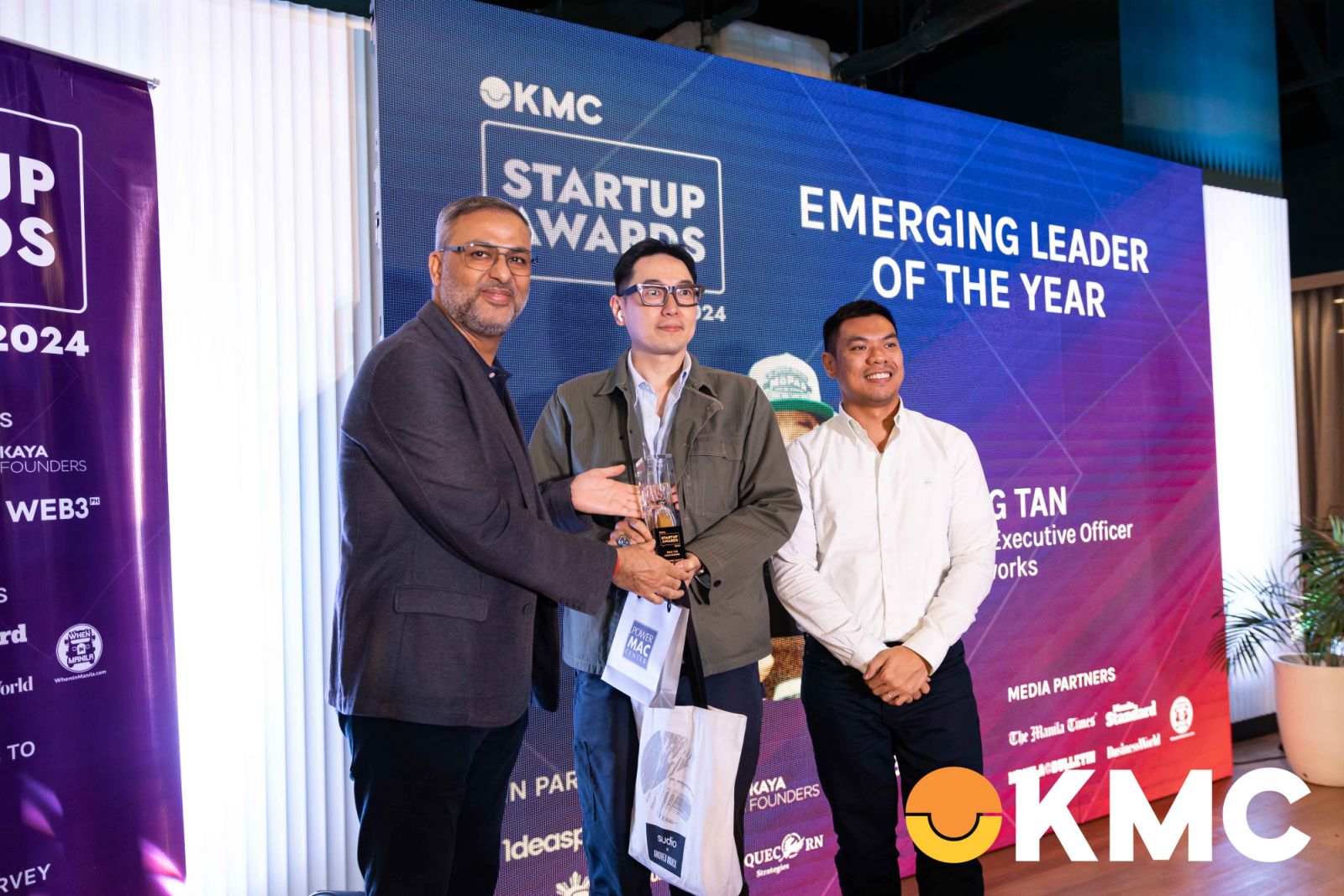 Parry Nagpal, CEO, KMC Solutions; Bing Tan, Chief Executive Officer, Packworks; Toby Floro, Investment Director, Kaya Founders (Photo: KMC Solutions)