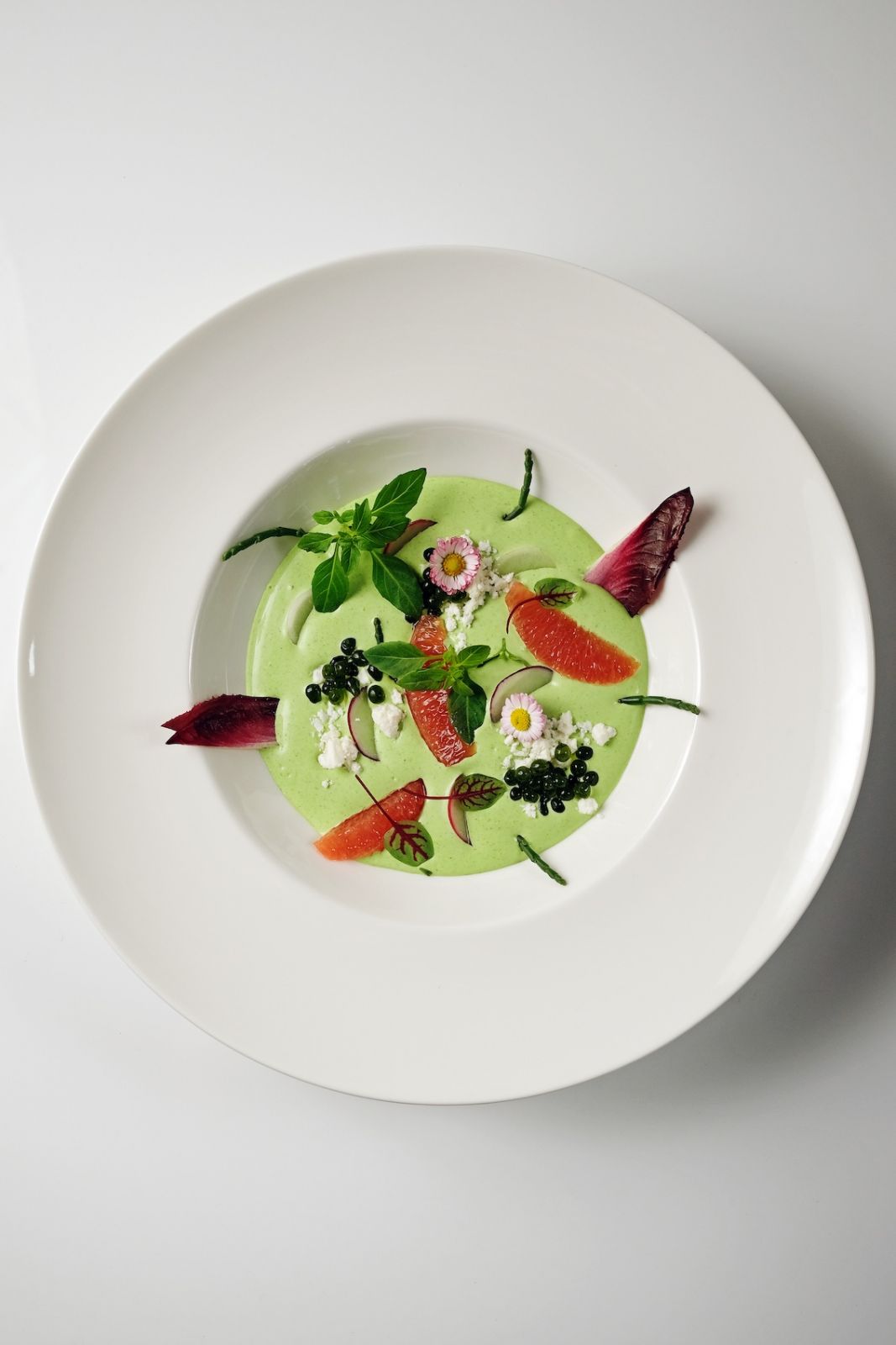 Avocado gazpacho soup