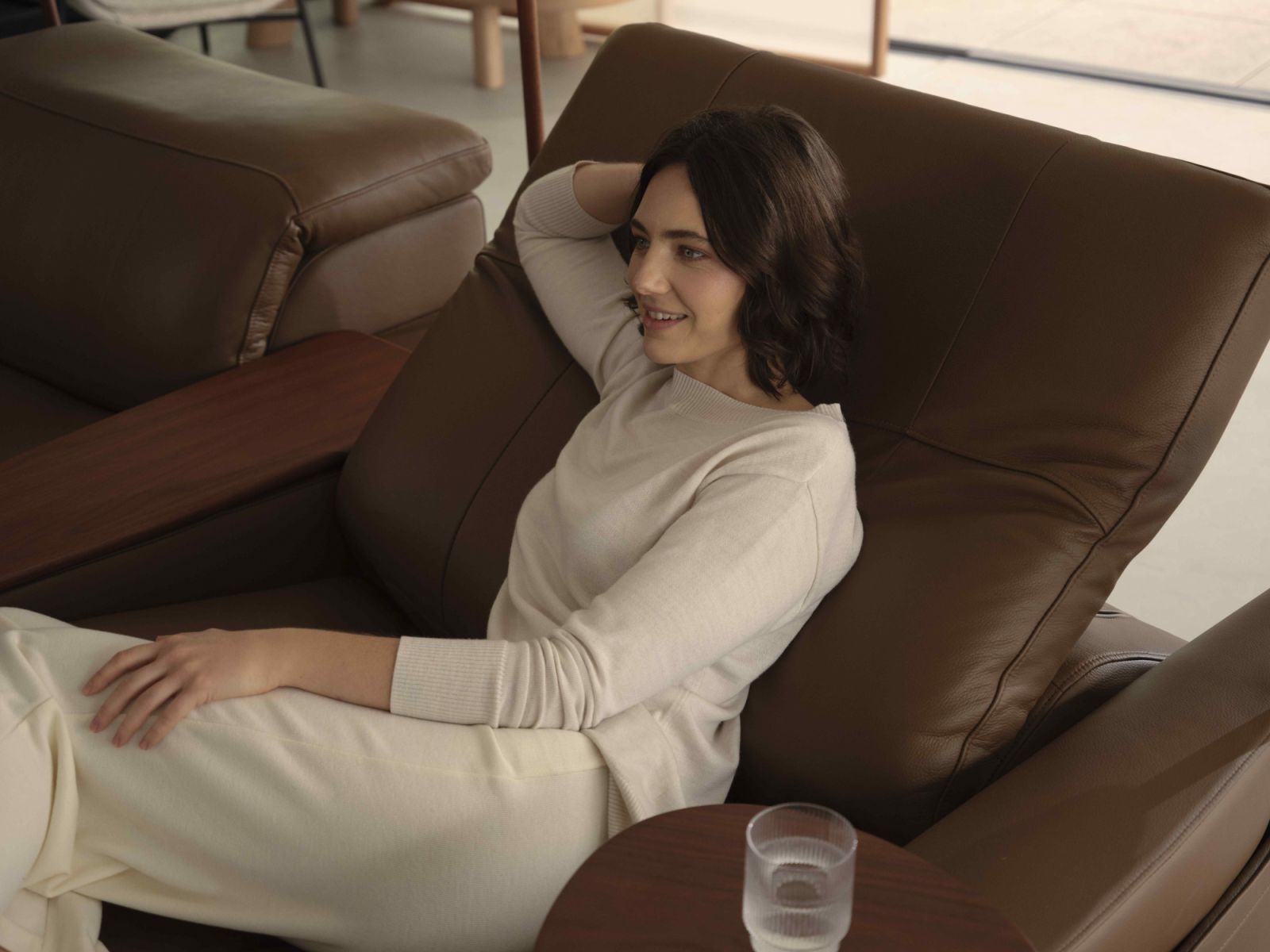 Adjustable headrest and footrest with the TouchGlide control