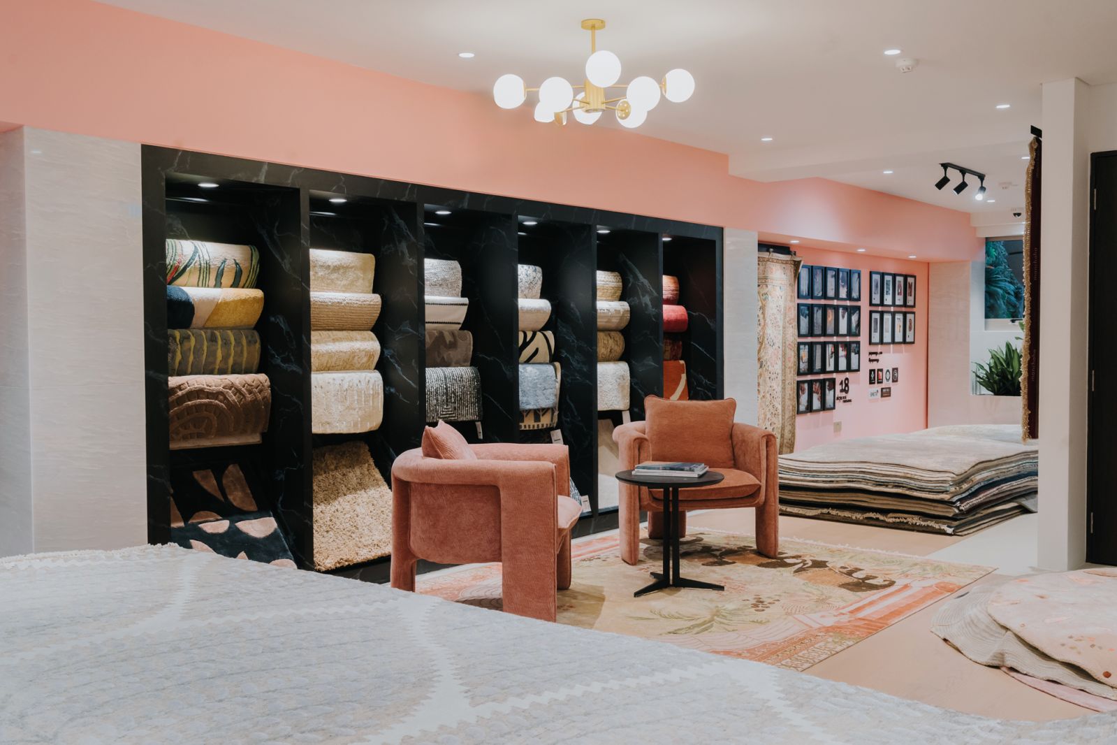 At the Jaipur Rugs space