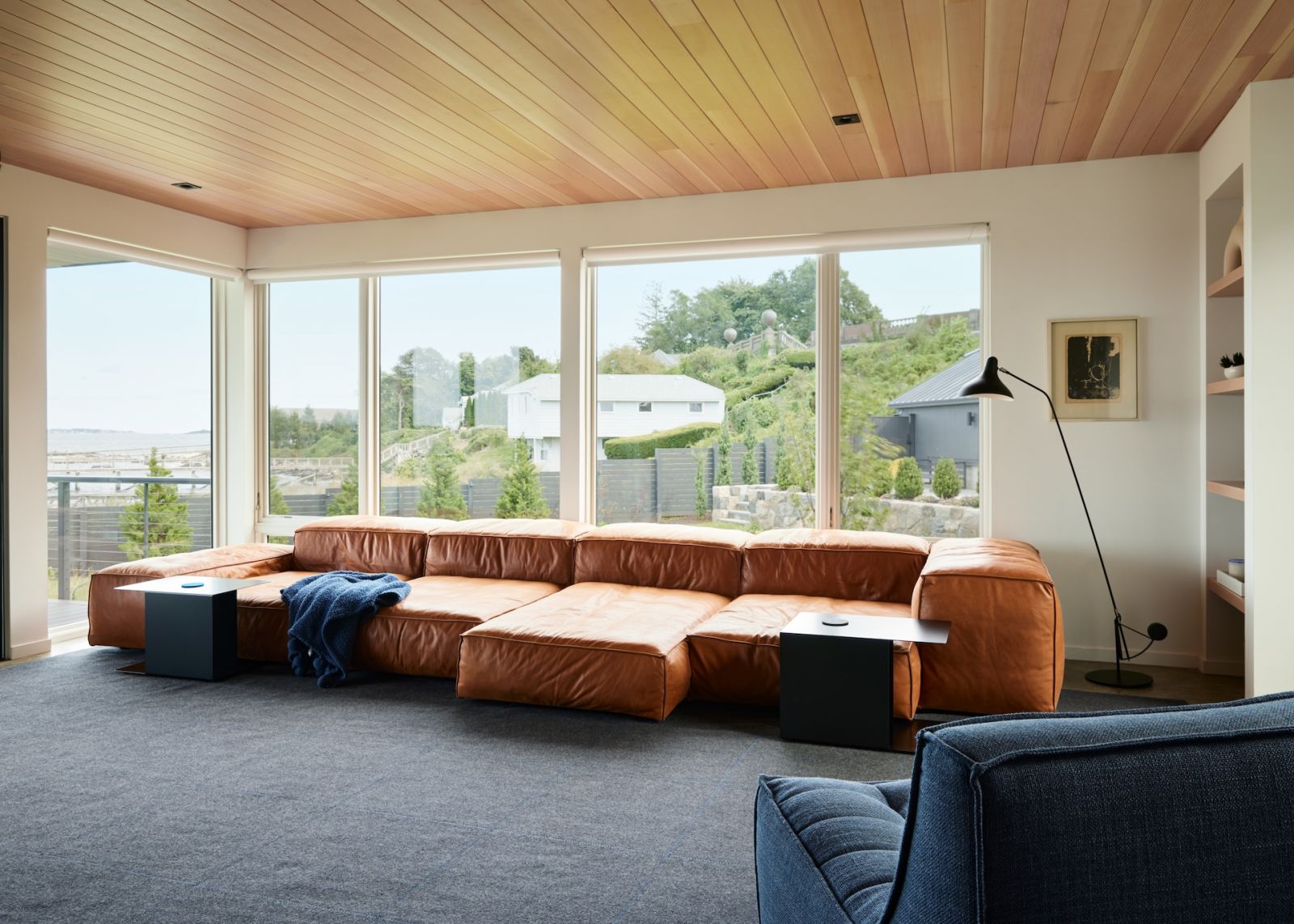The family room, featuring the Extrasoft Sofa from Living Divani