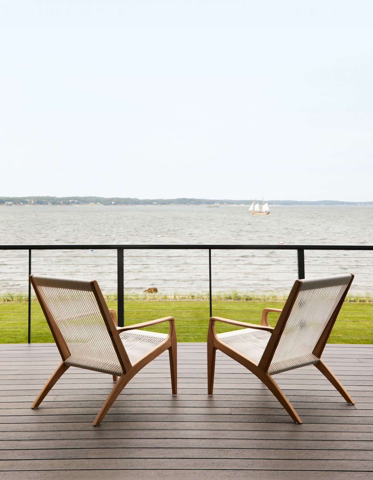 An outdoor patio with Rope Chairs from Sossego