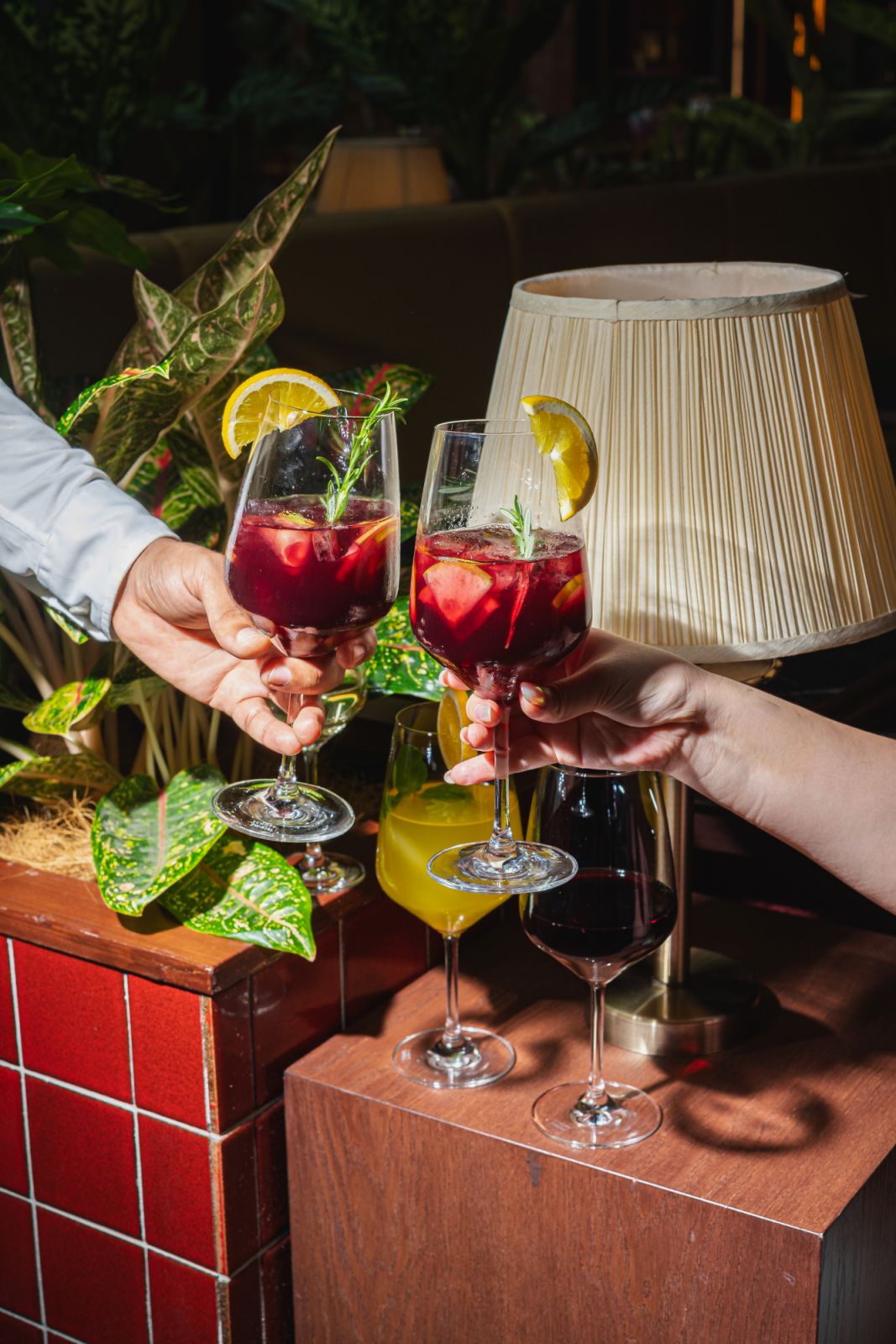 Glasses of sangria