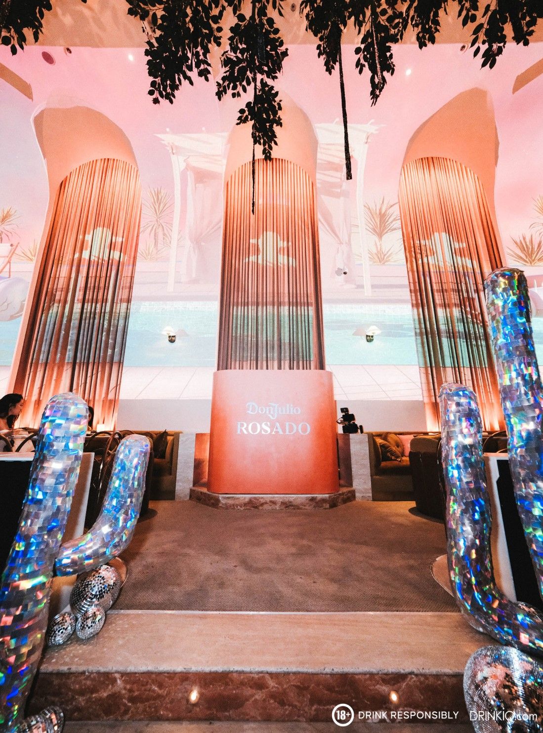 Uma Nota Manila's foyer transformed into a chic pink desert
