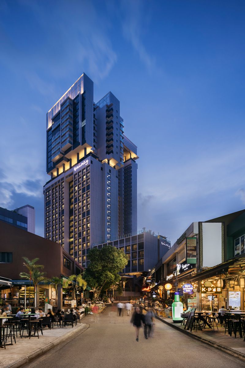 The tower is located right at the heart of the vibrant Holland Village