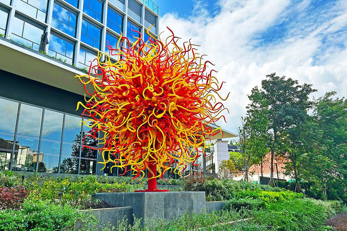 The 'Singapore Sun' glass artwork by renowned American artist Dale Chihuly