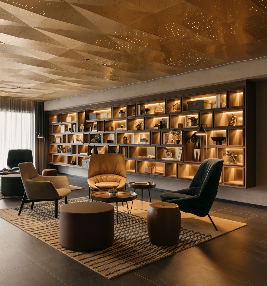 A highly Instragrammable display wall at the lobby welcomes guests into the experience