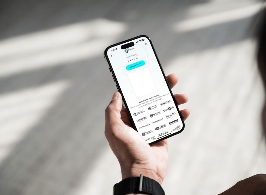 GoRewards page on the GoTyme app