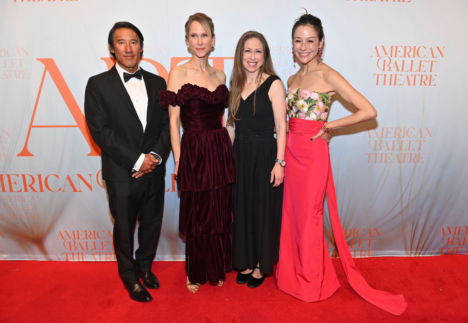 NEW YORK, NEW YORK - OCTOBER 23: (L-R) Jimmy Chin, Indre Rockefeller, Chelsea Clinton and Chai Vasarhelyi attend the American Ballet Theatre Fall Gala at David H. Koch Theater at Lincoln Center on October 23, 2024 in New York City. (Photo by Roy Rochlin/Getty Images for American Ballet Theatre)