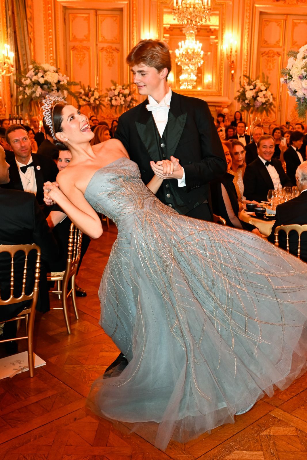 Princess Eugenia de Bourbon in Carolina Herrera and S.A.I.R Archiduc Karl-Konstantin de Hasbourg-Lorraine (Photo: Studio Vanssay)