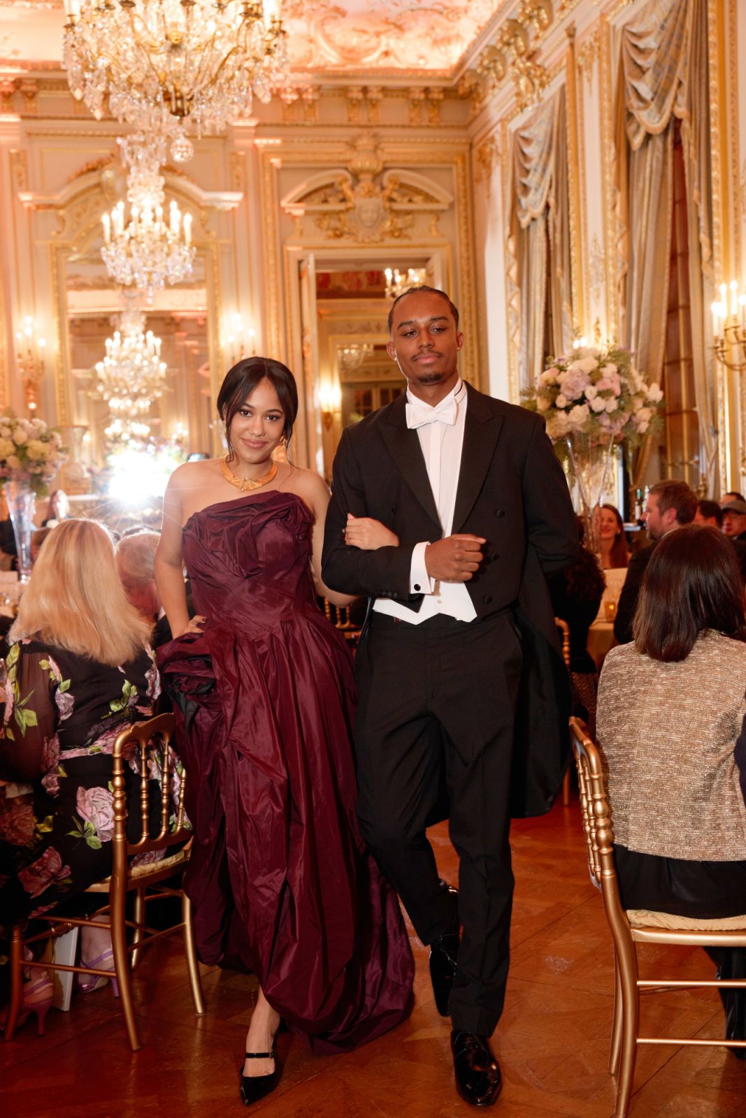 Sophie Kodjoe in Oscar de la Renta and Toussaint Pierre-Vargas (Photo: Yunling Fang)
