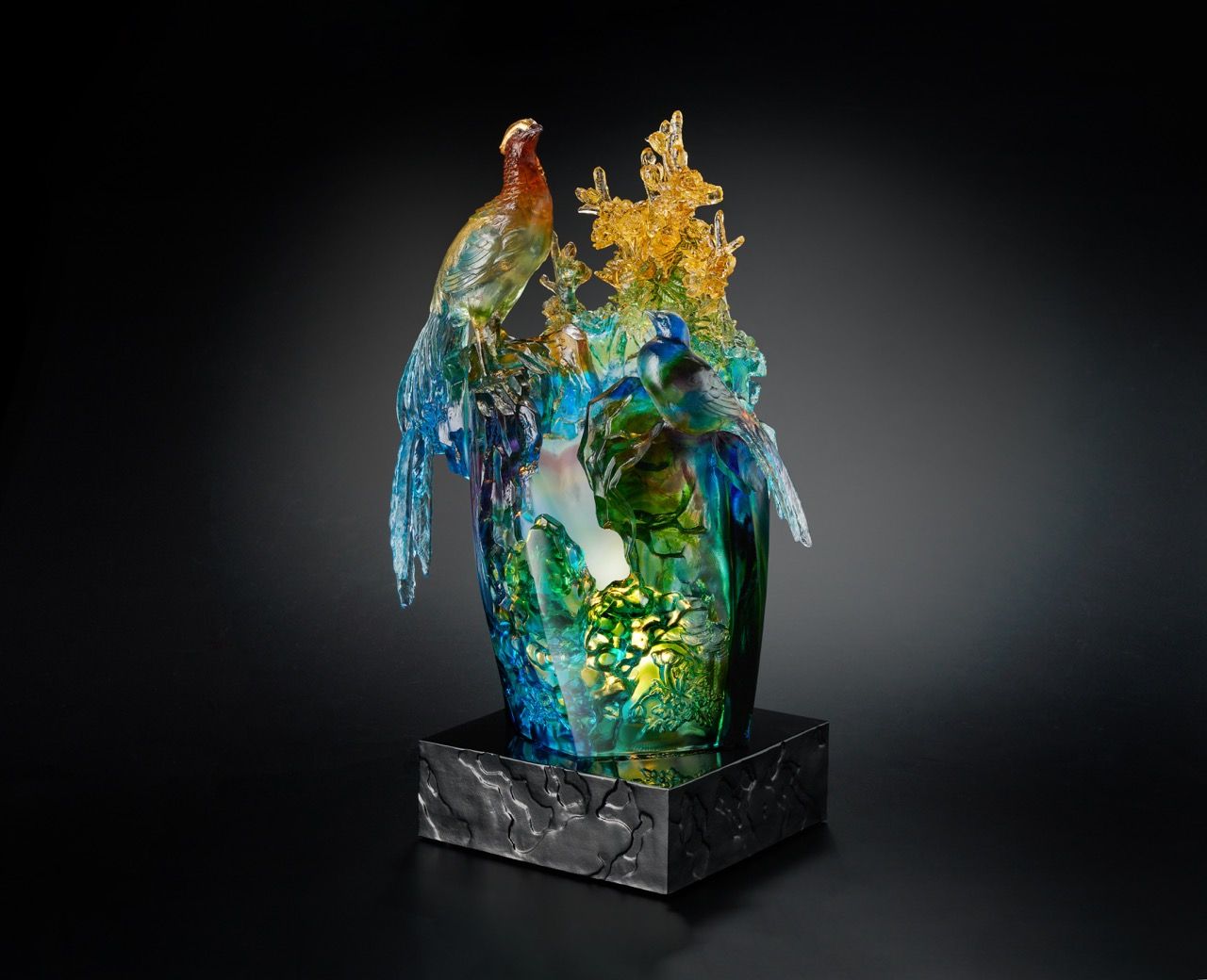 琉園 tittot 錦心瓶 一輪挿し 台湾ガラス 故宮博物館