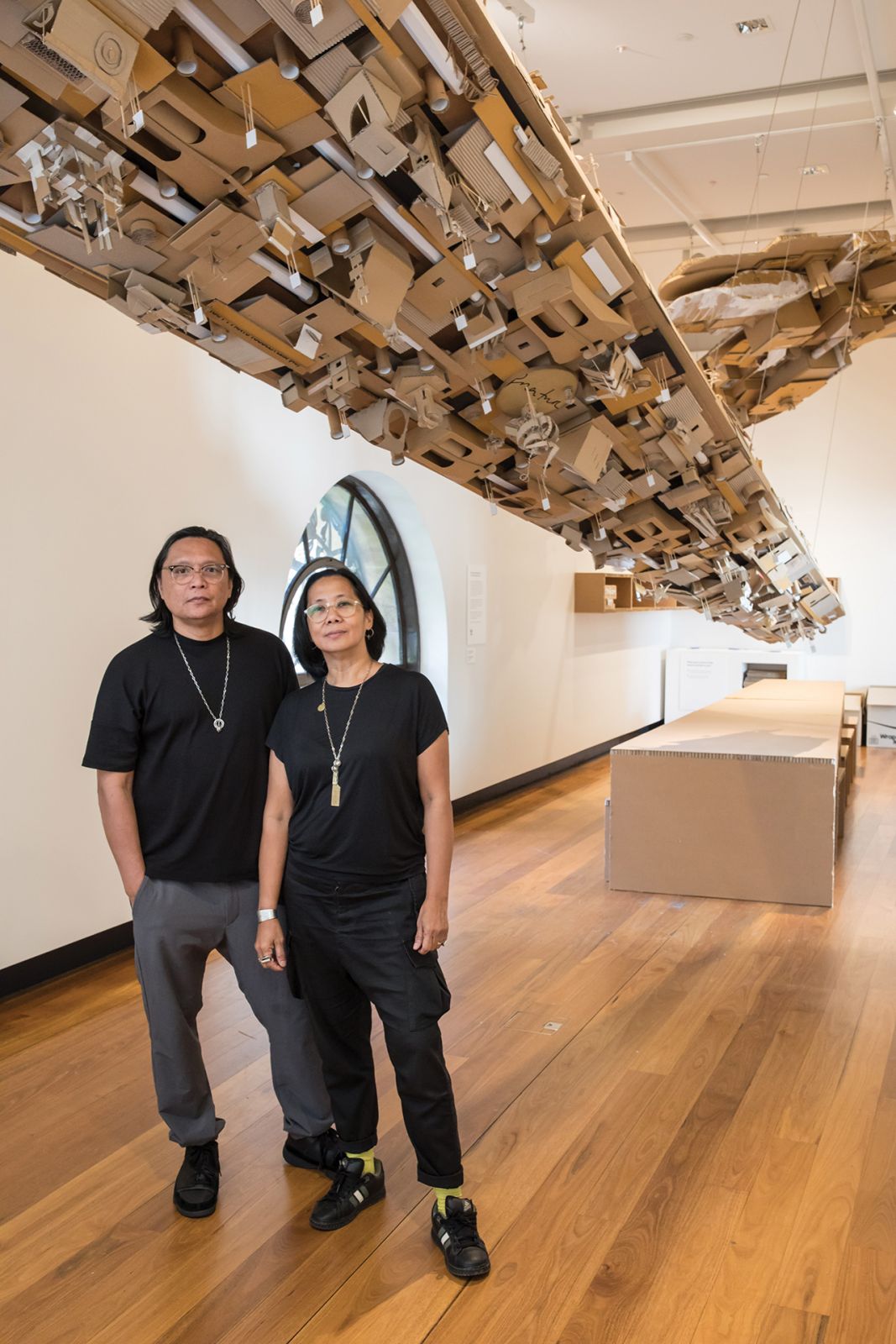 Alfredo and Isobel Aquilizan and their artwork installation at the Museum of Brisbane (Photo: Courtesy of the artists)
