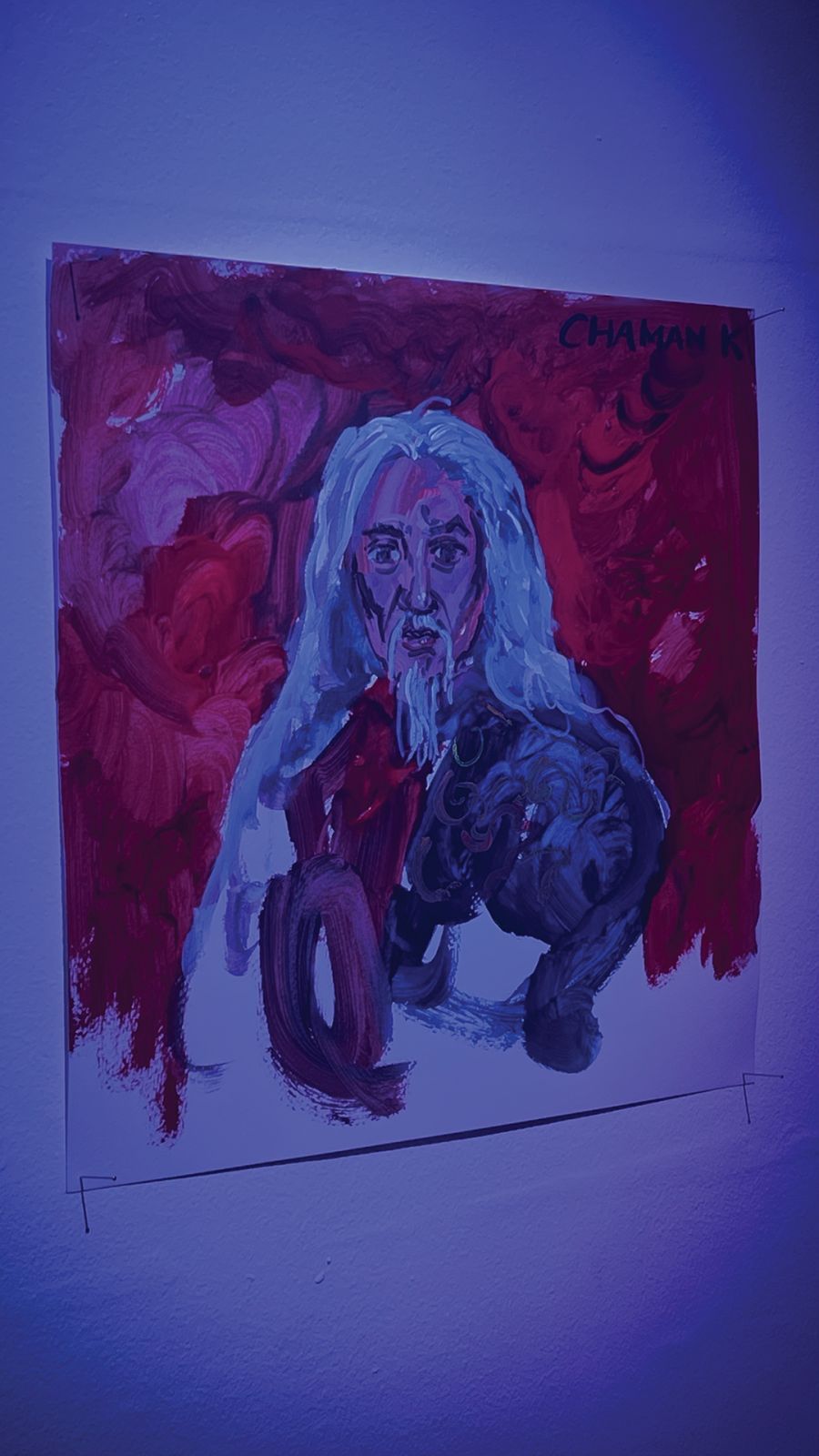 A portrait of National Artist Kidlat Tahimik by Enrique Marty, exhibited at Instituto Cervantes (Photo: Franz Sorilla IV)