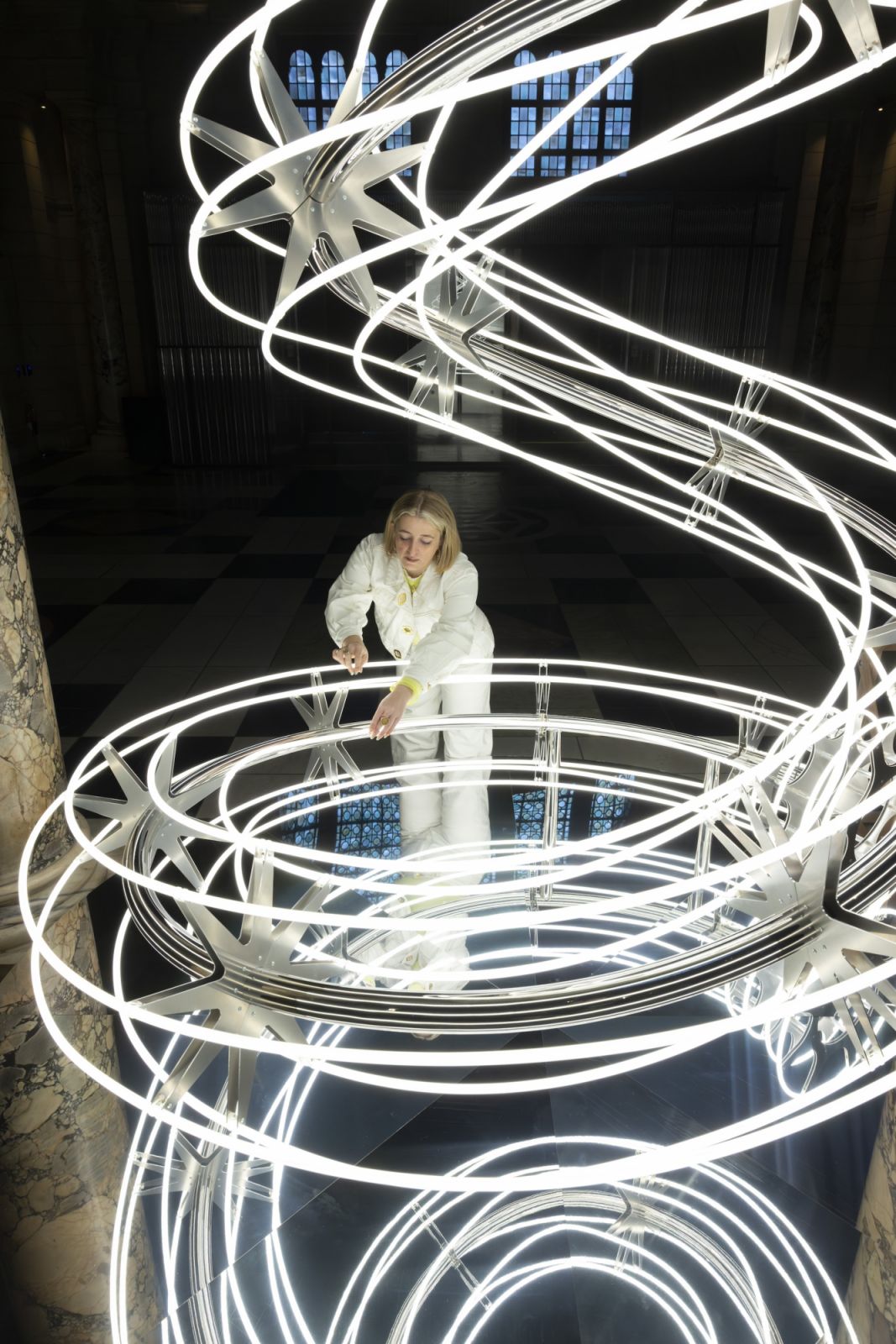 Designer Anna Lomax’s All Lit Up! tree for London’s Victoria and Albert museum's South Kensington Grand Entrance (Photo: V&A)