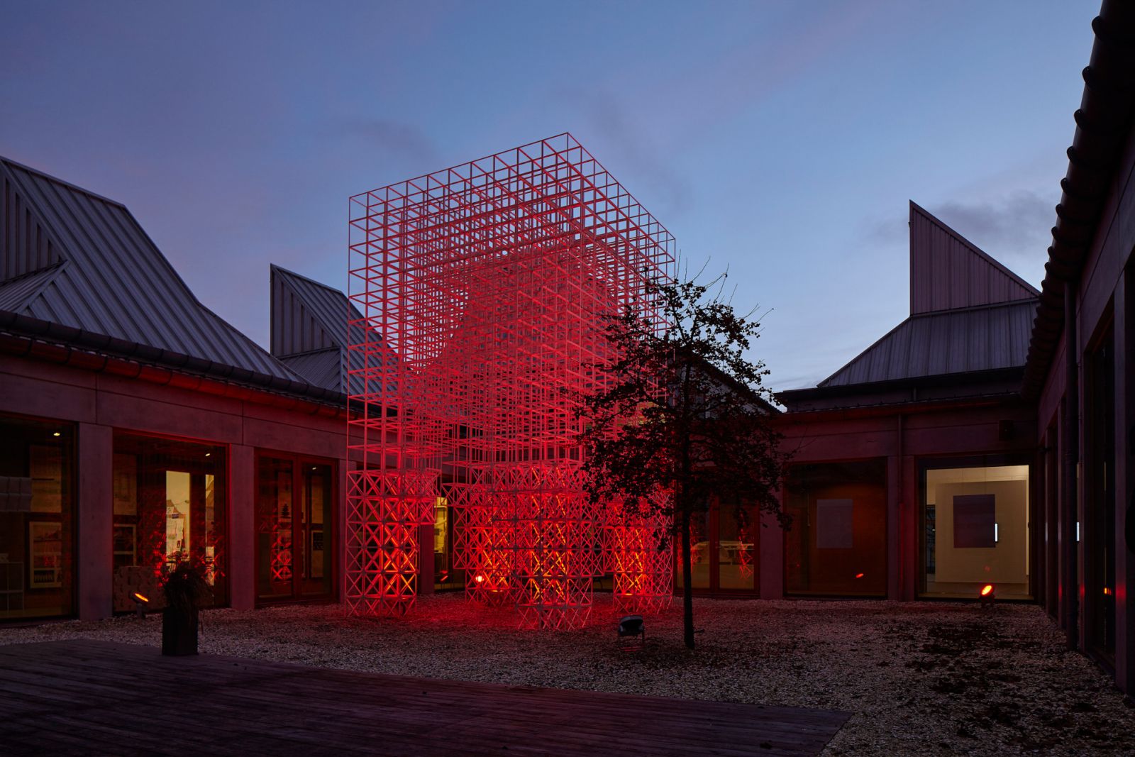 Alternative Christmas Tree Sculpture by SOM in the Utzon Center, Denmark (Photo: Instagram/@skidmoreowingsmerrill)