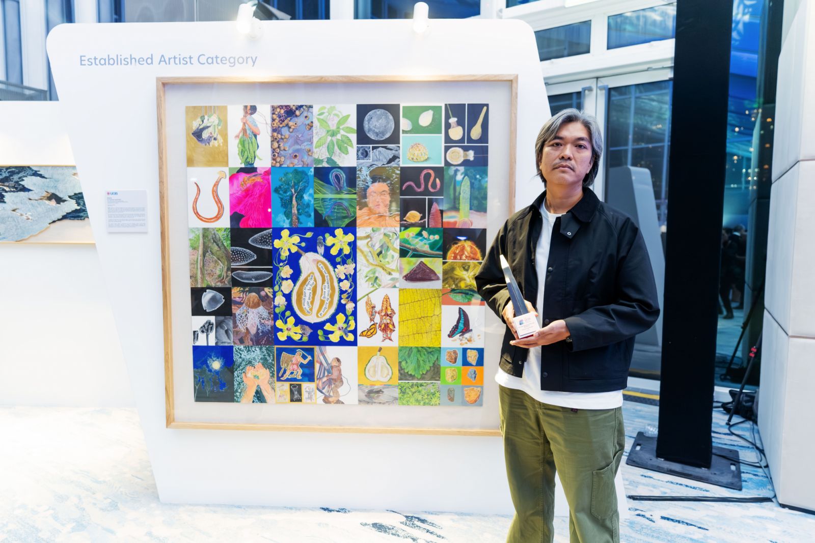 Hasanul Isyraf Idris won the top spot in the Established Artist Category in the 14th Painting of the Year competition for Malaysia