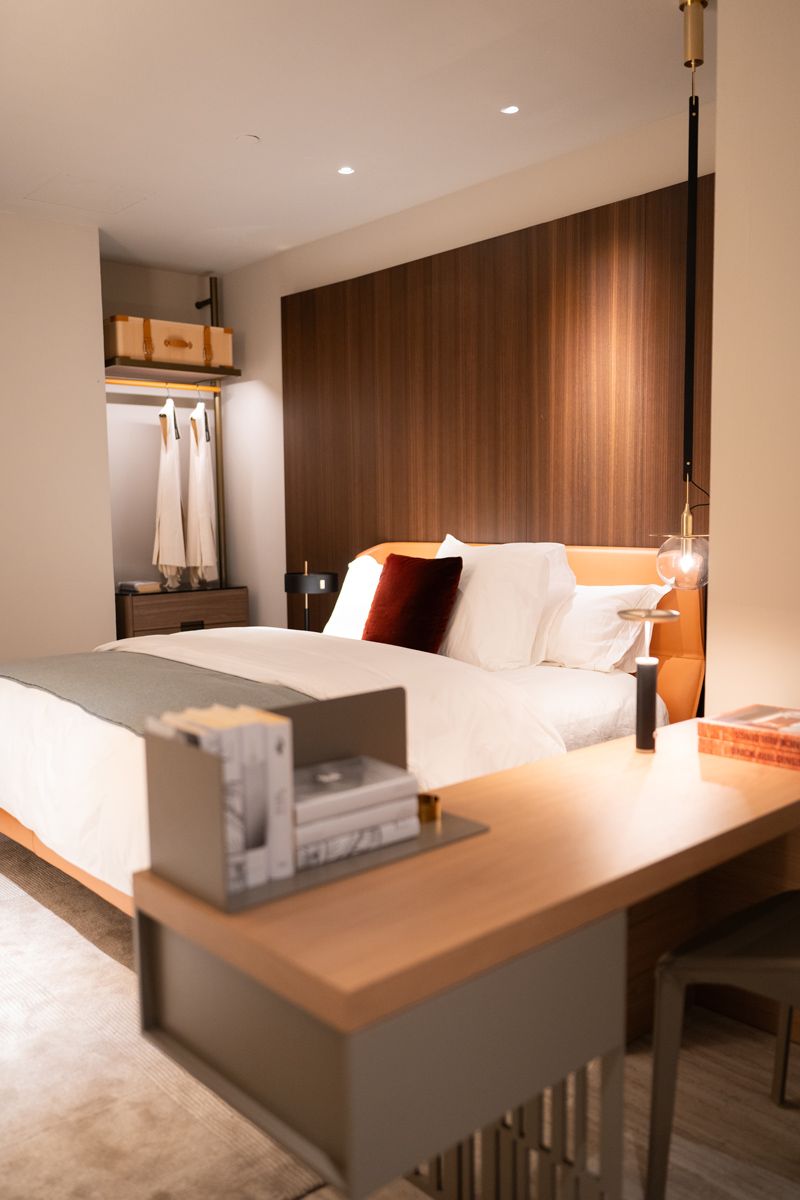 The bedroom setting decked in Molteni&C's latest collection