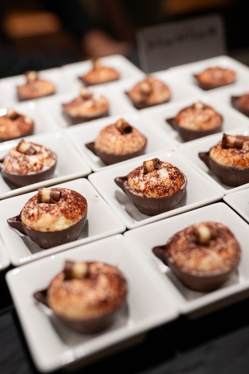 Bite-size tiramisu ends the night in a sweet note