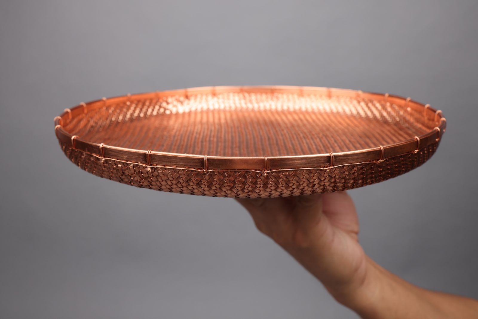 Mark Wilson's Joana Tray in woven copper (Photo: Mark Wilson)