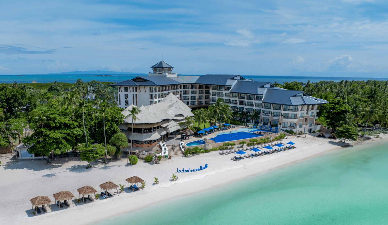 An aerial shot of The Bellevue Resort at Panglao, Bohol (Photo: courtesy of The Bellevue Resort)