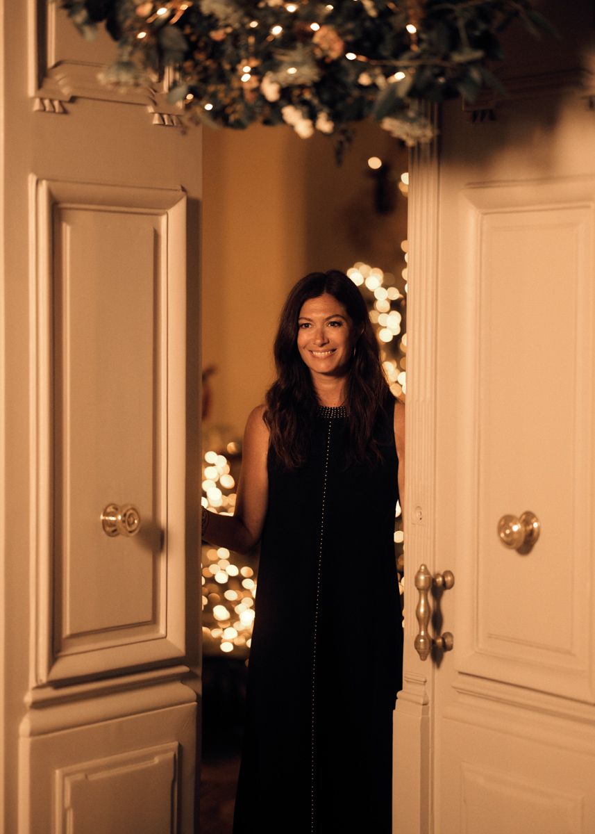 Cordelia de Castellane welcoming the festive season into her home