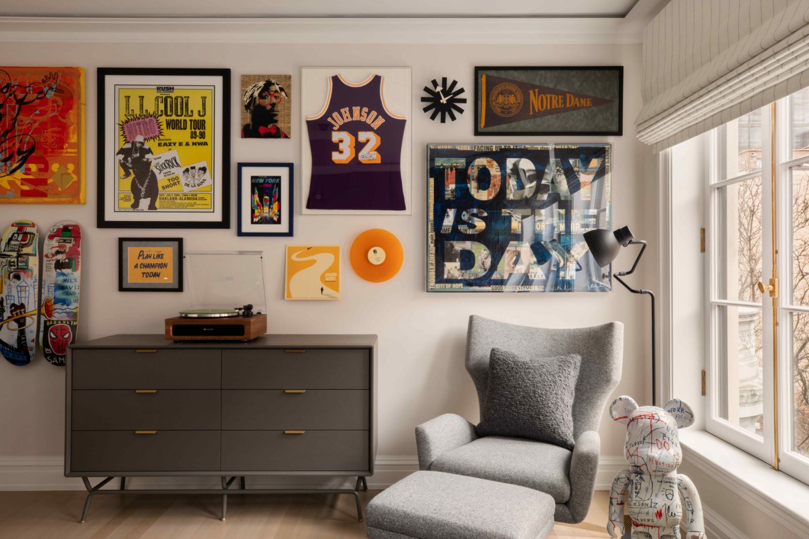 The gallery wall in one of the boys’ bedrooms