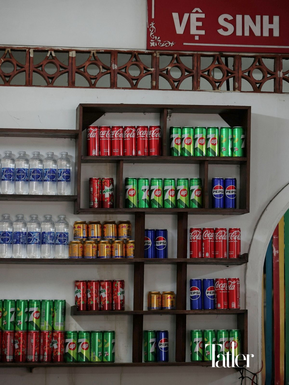 Wooden wall shelf