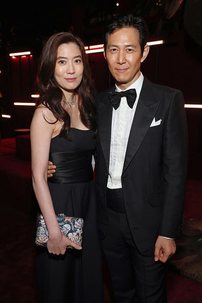 LOS ANGELES, CALIFORNIA - NOVEMBER 04: (L-R) Lim Se-ryung and Lee Jung-jae, wearing Gucci, attend the 2023 LACMA Art+Film Gala, Presented By Gucci at Los Angeles County Museum of Art on November 04, 2023 in Los Angeles, California. (Photo by Phillip Faraone/Getty Images for LACMA)