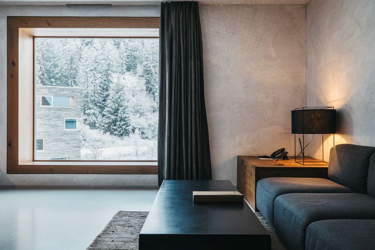 The interiors feature lighter elements that contrast with the rugged exterior (Photo: Design Hotels)